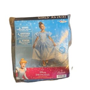 Disney Cinderella Ball Gown Dress NEW XS 4/5 Small 6/6X Blue World Cruise Land